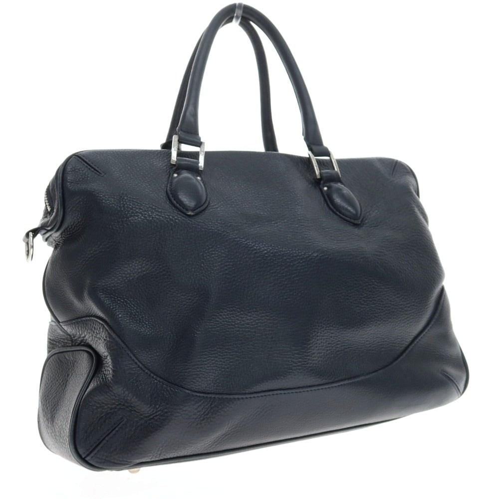 【中古】ペッレモルビダ PELLE MORBIDA MB076 レザー ブリーフケース ネイビー【 状態ランクC 】【 メンズ 】