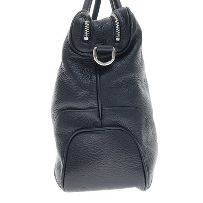 【中古】ペッレモルビダ PELLE MORBIDA MB076 レザー ブリーフケース ネイビー【 状態ランクC 】【 メンズ 】