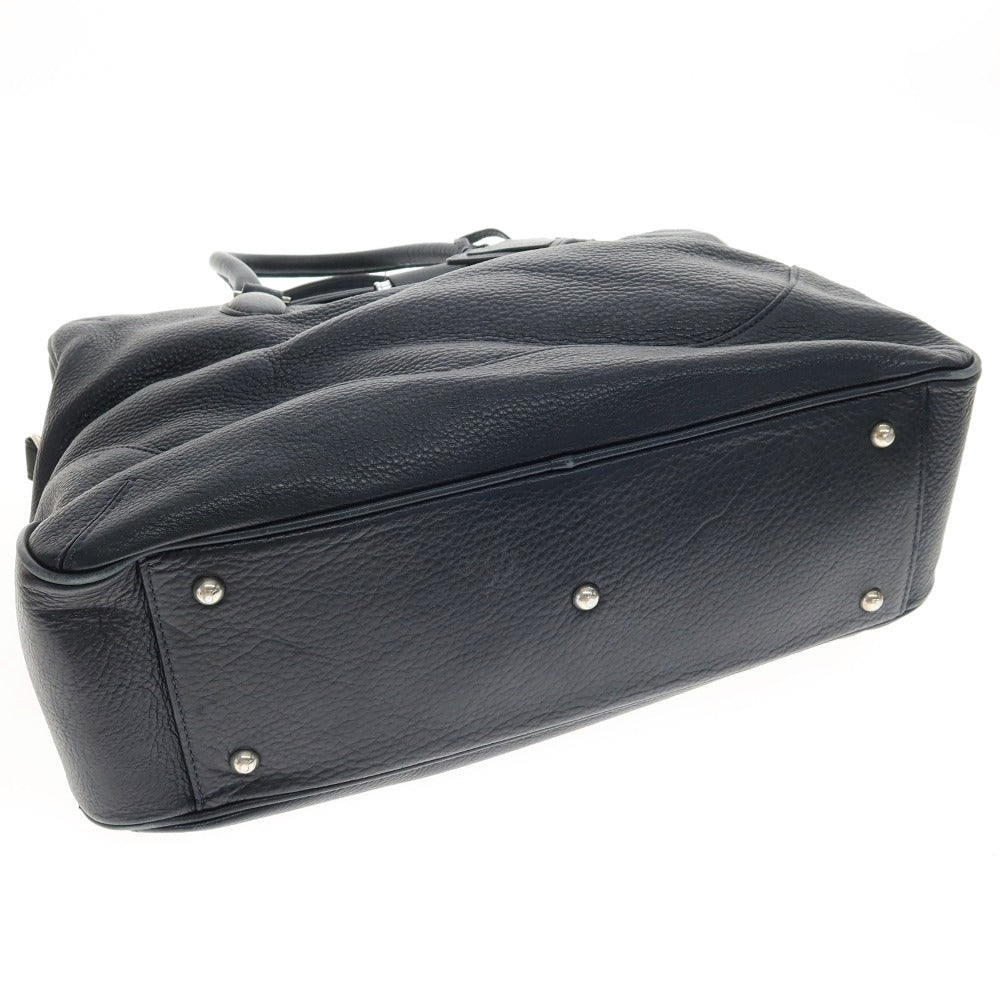 【中古】ペッレモルビダ PELLE MORBIDA MB076 レザー ブリーフケース ネイビー【 状態ランクC 】【 メンズ 】