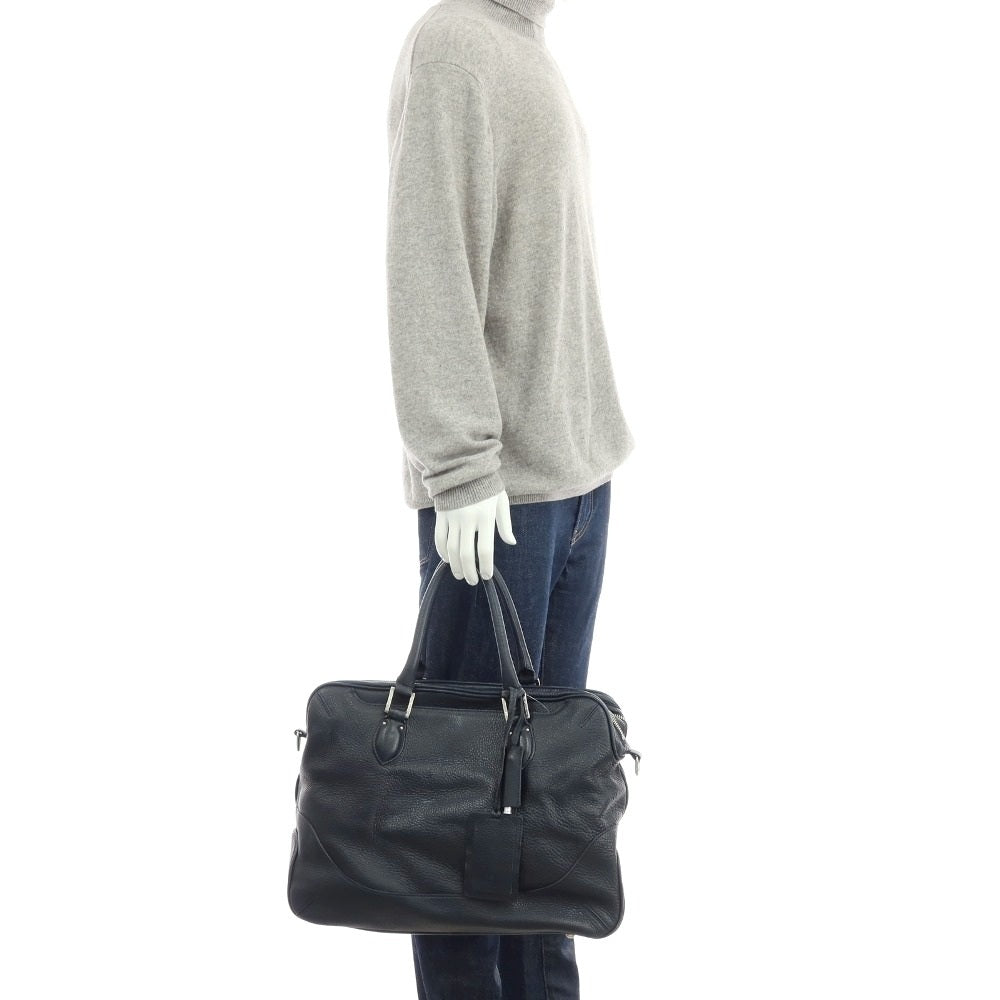 【中古】ペッレモルビダ PELLE MORBIDA MB076 レザー ブリーフケース ネイビー【 状態ランクC 】【 メンズ 】