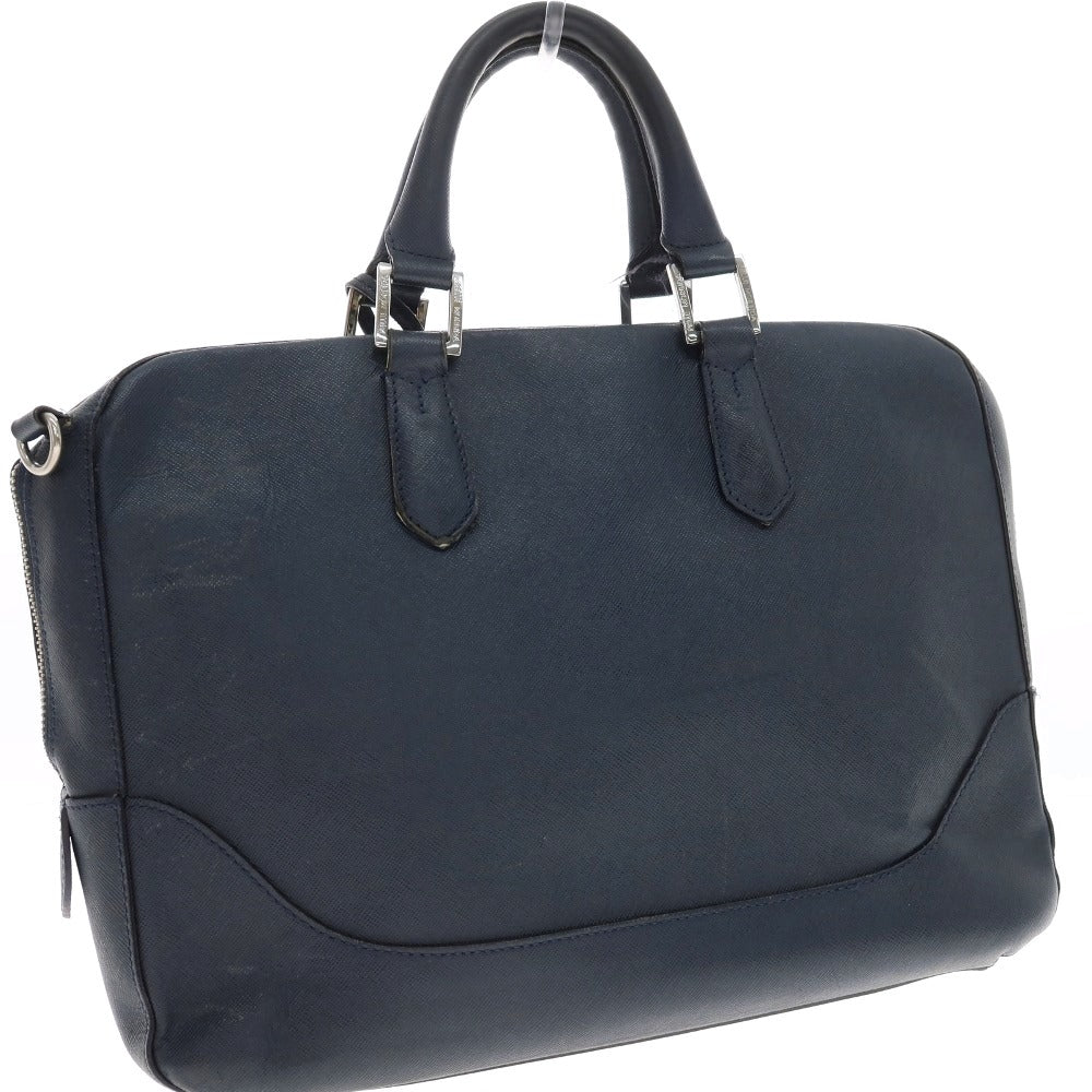 【中古】ペッレモルビダ PELLE MORBIDA CA006 レザー ブリーフケース ネイビー【 状態ランクC 】【 メンズ 】