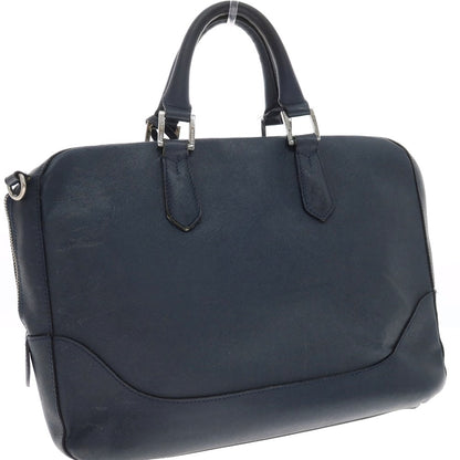 【中古】ペッレモルビダ PELLE MORBIDA CA006 レザー ブリーフケース ネイビー【 状態ランクC 】【 メンズ 】
