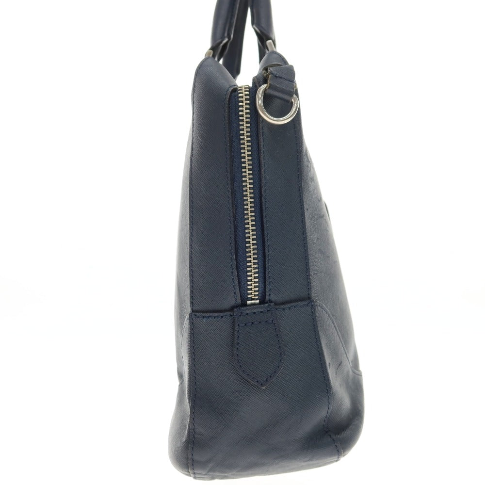 【中古】ペッレモルビダ PELLE MORBIDA CA006 レザー ブリーフケース ネイビー【WxH27】【メンズ】 中古】ペッレモルビダ PELLE MORBIDA CA006 レザー ブリーフケース