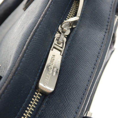【中古】ペッレモルビダ PELLE MORBIDA CA006 レザー ブリーフケース ネイビー【 状態ランクC 】【 メンズ 】
