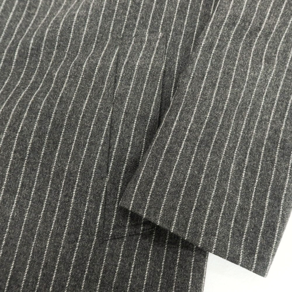 【中古】マッキントッシュ Mackintosh ウールカシミヤ ストライプ ステンカラーコート グレーxホワイト【サイズ38】【 状態ランクC 】【 メンズ 】[BPD]
