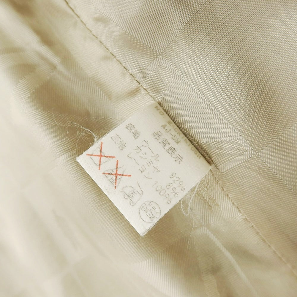 【中古】マッキントッシュ Mackintosh ウールカシミヤ ストライプ ステンカラーコート グレーxホワイト【サイズ38】【 状態ランクC 】【 メンズ 】[BPD]