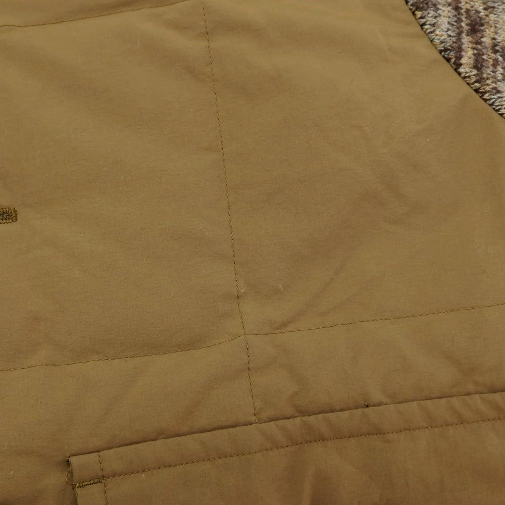 【中古】トゥモローランド TOMORROWLAND ナイロン ニット ショールカラー ダウンジャケット ブラウン【 S 】【 状態ランクC 】【 メンズ 】