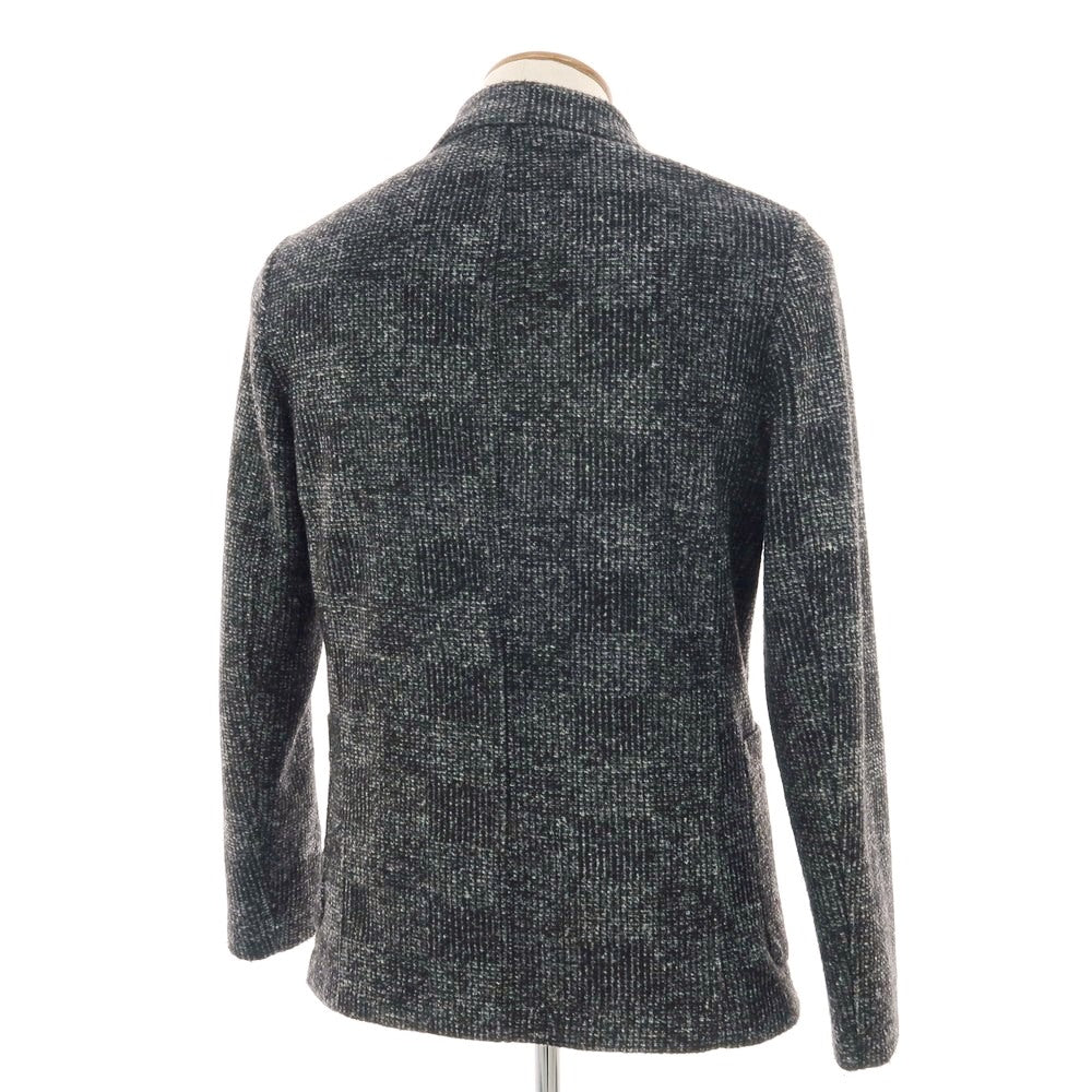 【中古】フラディ FRADI POSTAGE K アクリルポリエステルウール 2B カジュアルジャケット グレーxホワイト【 48 】【 状態ランクB 】【 メンズ 】