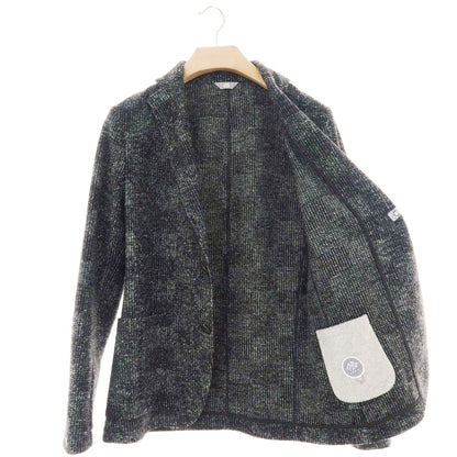【中古】フラディ FRADI POSTAGE K アクリルポリエステルウール 2B カジュアルジャケット グレーxホワイト【 48 】【 状態ランクB 】【 メンズ 】
