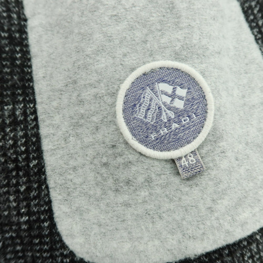 【中古】フラディ FRADI POSTAGE K アクリルポリエステルウール 2B カジュアルジャケット グレーxホワイト【 48 】【 状態ランクB 】【 メンズ 】