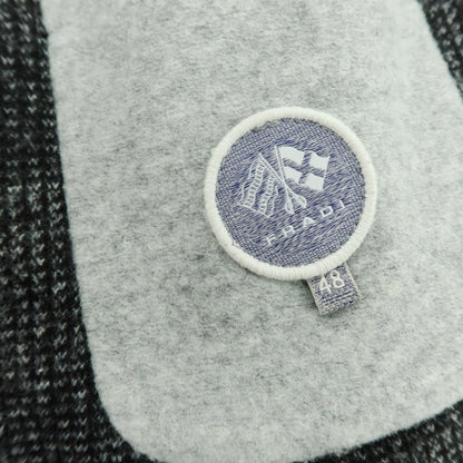【中古】フラディ FRADI POSTAGE K アクリルポリエステルウール 2B カジュアルジャケット グレーxホワイト【 48 】【 状態ランクB 】【 メンズ 】