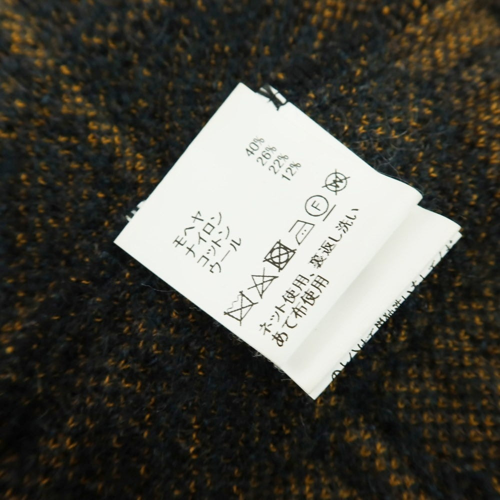 【中古】トゥモローランド TOMORROWLAND モヘヤナイロンコットンウール チェック ダブル6B ニットジャケット グリーンxブラック【 M 】【 状態ランクB 】【 メンズ 】