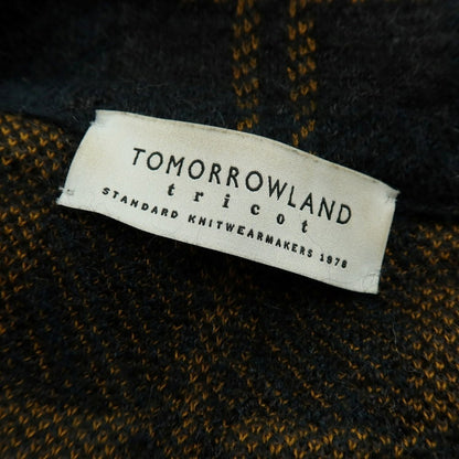 【中古】トゥモローランド TOMORROWLAND モヘヤナイロンコットンウール チェック ダブル6B ニットジャケット グリーンxブラック【 M 】【 状態ランクB 】【 メンズ 】