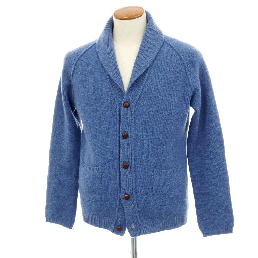 【中古】エリオポール heliopole ウールカシミヤ ショールカラー カーディガン ブルー【 2 】【 状態ランクC 】【 メンズ 】