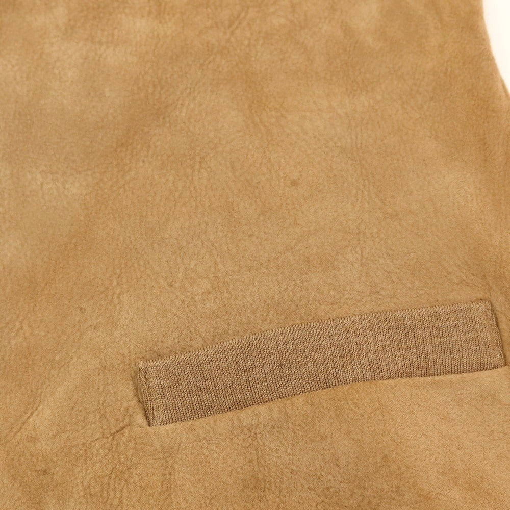 【中古】ロベルトコリーナ ROBERTO COLLINA コットンニット×スエード カーディガン ライトブラウン【 48 】【 状態ランクB 】【 メンズ 】