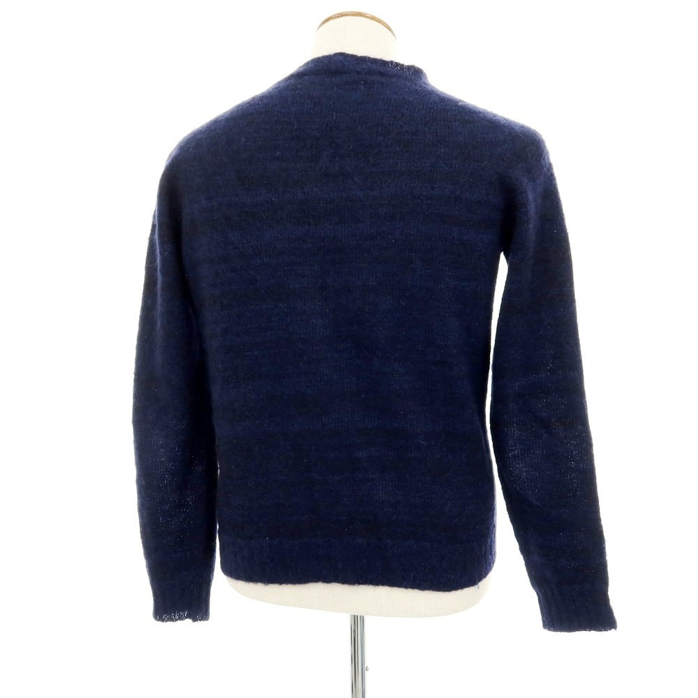 【中古】ロベルトコリーナ ROBERTO COLLINA モヘヤナイロンウール カーディガン ネイビー【サイズ46】【 状態ランクC 】【 メンズ 】[APD]
