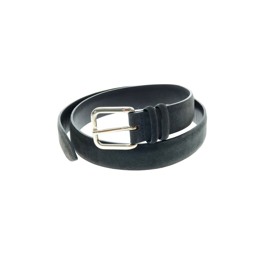 【中古】オルチアーニ ORCIANI スエード レザー ベルト グレイッシュネイビーxシルバー【 85 】【 状態ランクC 】【 メンズ 】