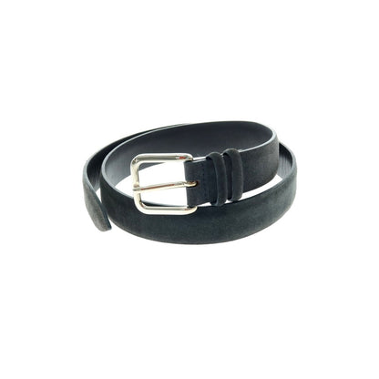 【中古】オルチアーニ ORCIANI スエード レザー ベルト グレイッシュネイビーxシルバー【 85 】【 状態ランクC 】【 メンズ 】