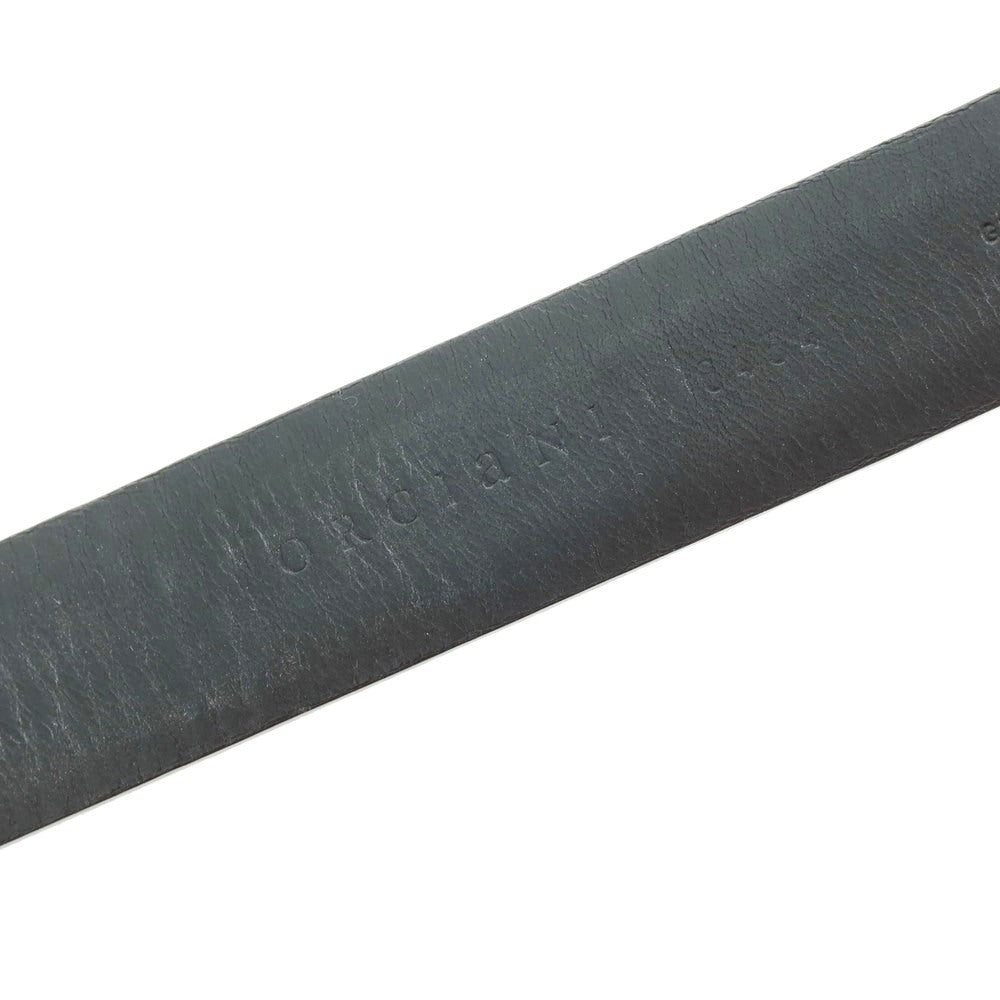 【中古】オルチアーニ ORCIANI スエード レザー ベルト グレイッシュネイビーxシルバー【 85 】【 状態ランクC 】【 メンズ 】