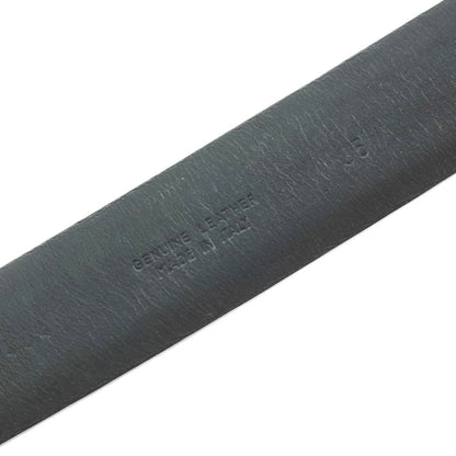 【中古】オルチアーニ ORCIANI スエード レザー ベルト グレイッシュネイビーxシルバー【 85 】【 状態ランクC 】【 メンズ 】