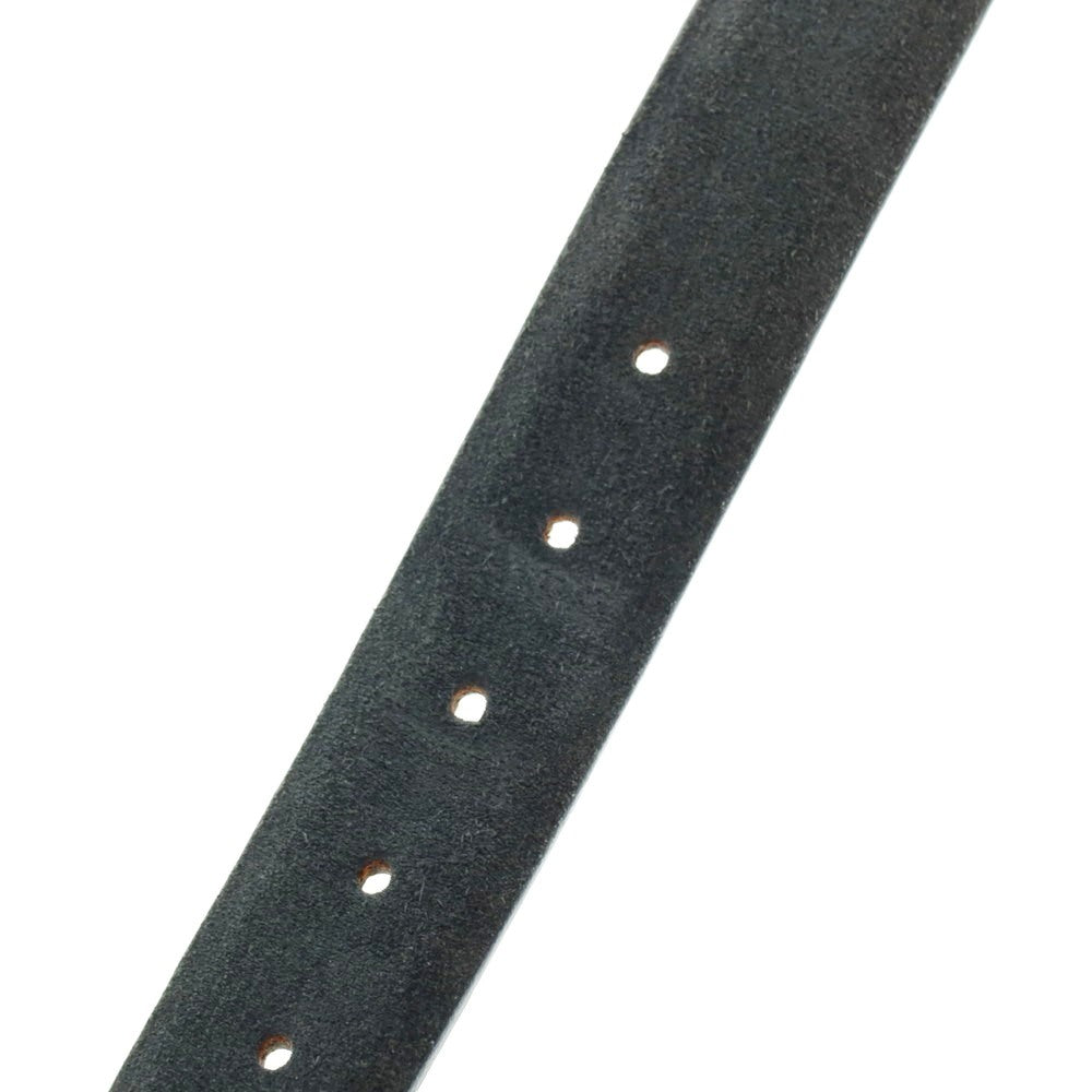 【中古】オルチアーニ ORCIANI スエード レザー ベルト グレイッシュネイビーxシルバー【 85 】【 状態ランクC 】【 メンズ 】