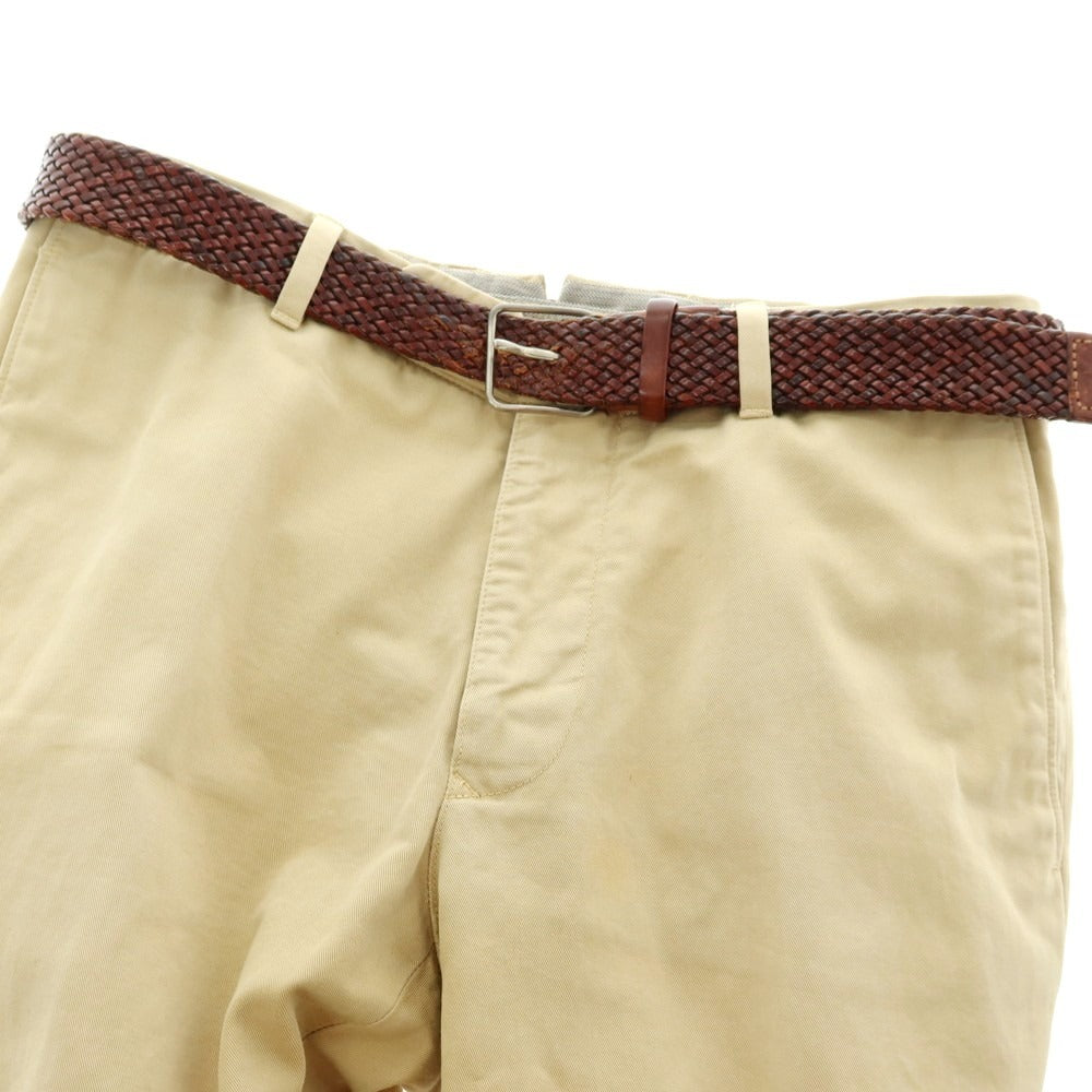 【中古】ウィリアム WILLIAM International Gallery BEAMS別注 レザー メッシュベルト ブラウンxシルバー【 34 】【 状態ランクC 】【 メンズ 】