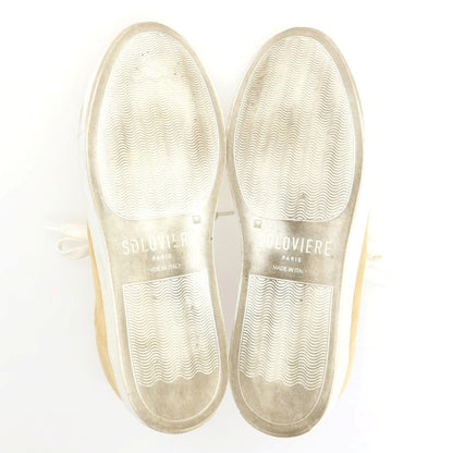 【中古】ソロヴィエール SOLOVIERE スエード スニーカー ベージュ【サイズ40】【 状態ランクB 】【 メンズ 】