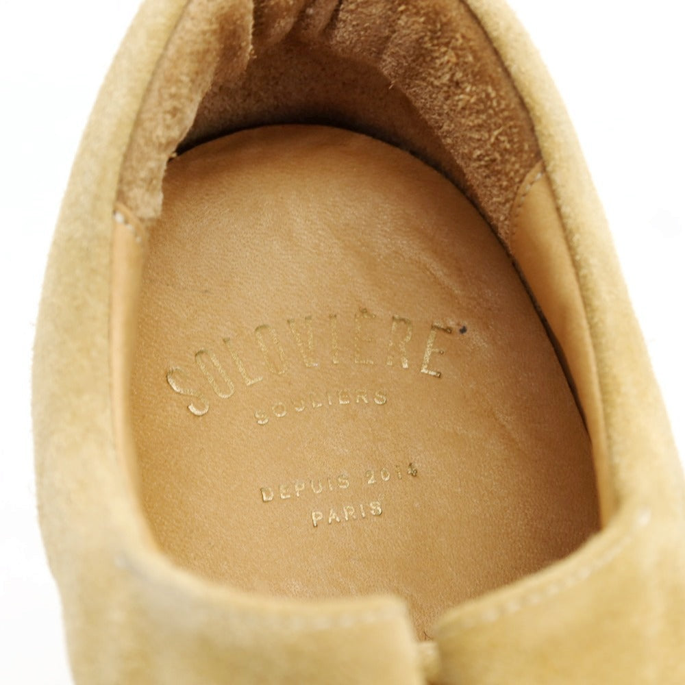 【中古】ソロヴィエール SOLOVIERE スエード スニーカー ベージュ【サイズ40】【 状態ランクB 】【 メンズ 】