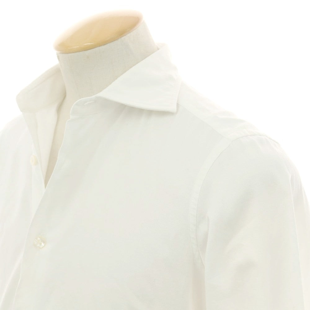 【中古】リングヂャケット RING JACKET コットン ワイドカラー ドレスシャツ ホワイト【サイズ37】【 状態ランクC 】【 メンズ 】[BPD]