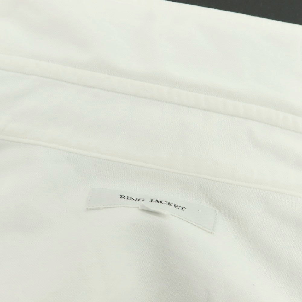 【中古】リングヂャケット RING JACKET コットン ワイドカラー ドレスシャツ ホワイト【サイズ37】【 状態ランクC 】【 メンズ 】[BPD]