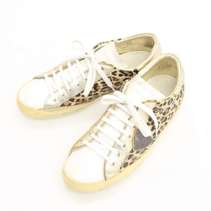 【中古】フィリップモデル PHILIPPE MODEL レオパードプリント スニーカー ベージュxブラウン【サイズ41】【 状態ランクC 】【 メンズ 】