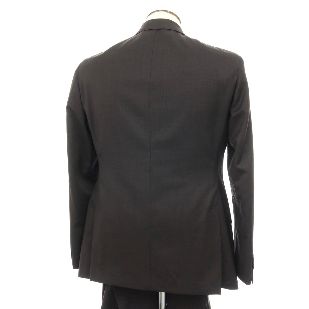 【中古】ルイジ ビアンキ マントヴァ Luigi Bianchi Mantova ウール 2つボタンスーツ アッシュブラウンxブラック【サイズ50】【 状態ランクB 】【 メンズ 】