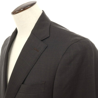 【中古】ルイジ ビアンキ マントヴァ Luigi Bianchi Mantova ウール 2つボタンスーツ アッシュブラウンxブラック【サイズ50】【 状態ランクB 】【 メンズ 】