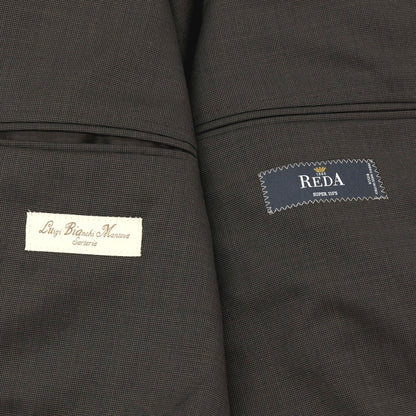 【中古】ルイジ ビアンキ マントヴァ Luigi Bianchi Mantova ウール 2つボタンスーツ アッシュブラウンxブラック【サイズ50】【 状態ランクB 】【 メンズ 】