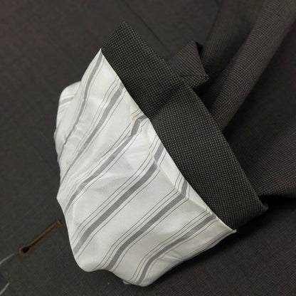 【中古】ルイジ ビアンキ マントヴァ Luigi Bianchi Mantova ウール 2つボタンスーツ アッシュブラウンxブラック【サイズ50】【 状態ランクB 】【 メンズ 】