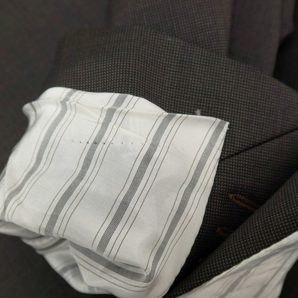 【中古】ルイジ ビアンキ マントヴァ Luigi Bianchi Mantova ウール 2つボタンスーツ アッシュブラウンxブラック【サイズ50】【 状態ランクB 】【 メンズ 】