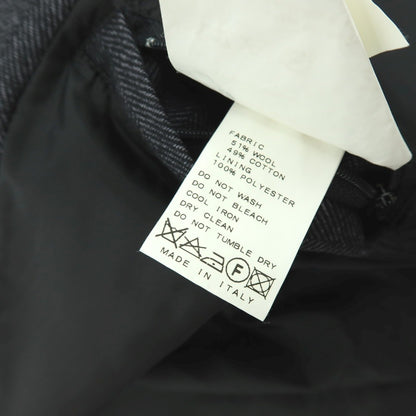 【中古】ヘルノ Herno ウールコットン ステンカラーコート ブラックxグレー【 46 】【 状態ランクC 】【 メンズ 】