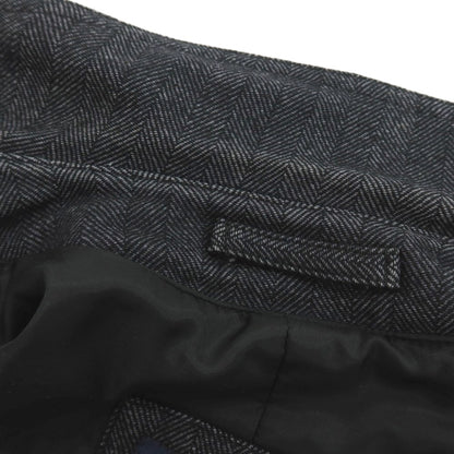 【中古】ヘルノ Herno ウールコットン ステンカラーコート ブラックxグレー【 46 】【 状態ランクC 】【 メンズ 】