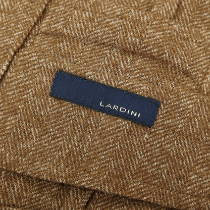 【中古】ラルディーニ LARDINI ウールリネンナイロンカシミヤ ヘリンボーン カジュアル系ジレ ベスト ブラウン【サイズ48】【 状態ランクB 】【 メンズ 】