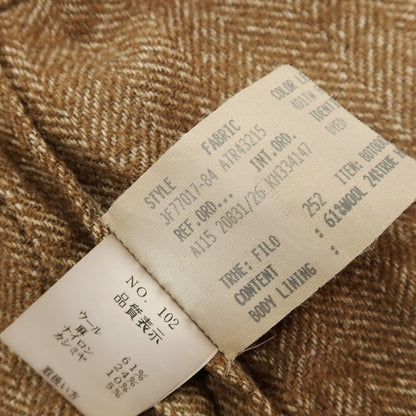 【中古】ラルディーニ LARDINI ウールリネンナイロンカシミヤ ヘリンボーン カジュアル系ジレ ベスト ブラウン【サイズ48】【 状態ランクB 】【 メンズ 】