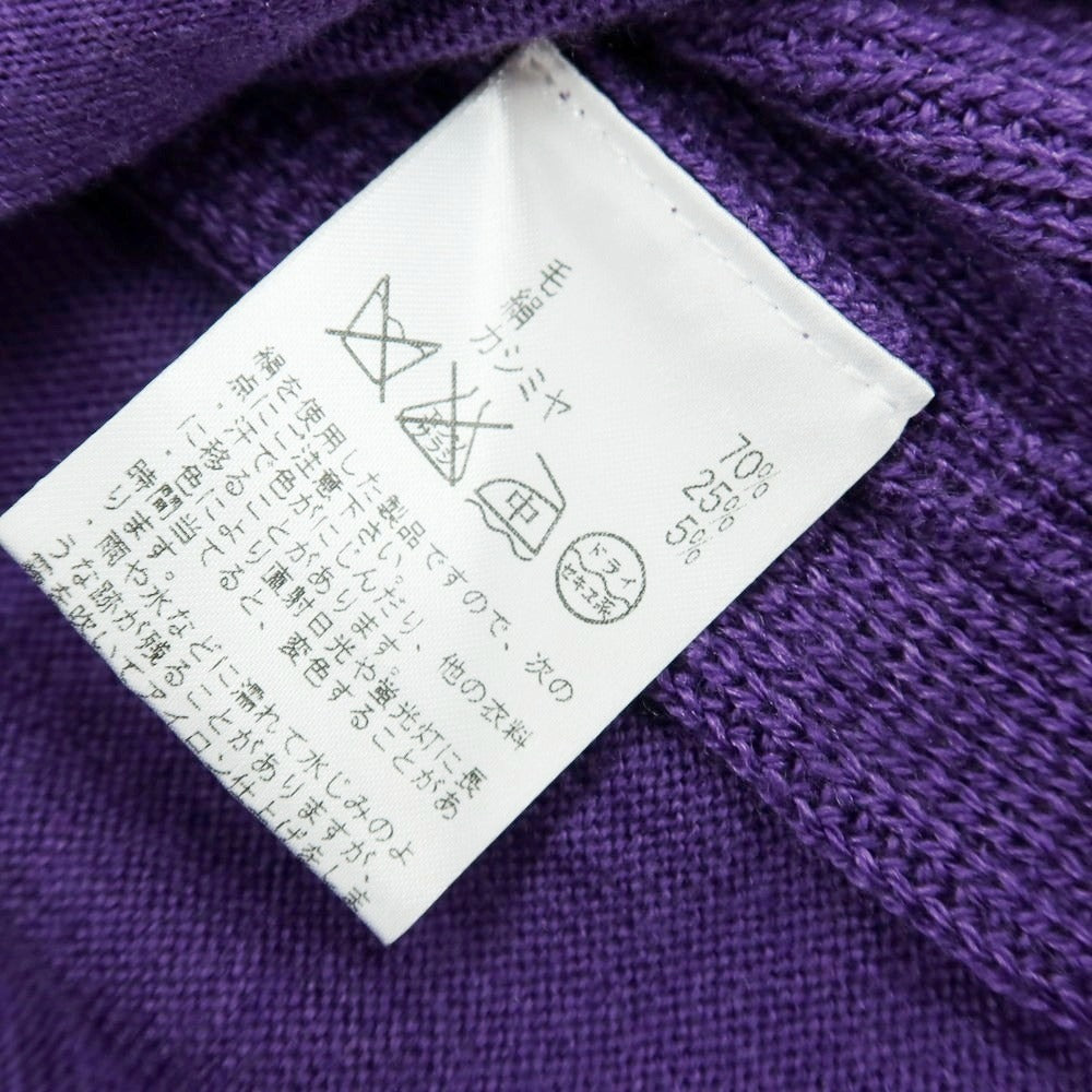 【中古】アクアスキュータム Aquascutum ウールシルクカシミヤ ニットベスト パープル【サイズＭ】【 状態ランクB 】【 メンズ 】[BPD]