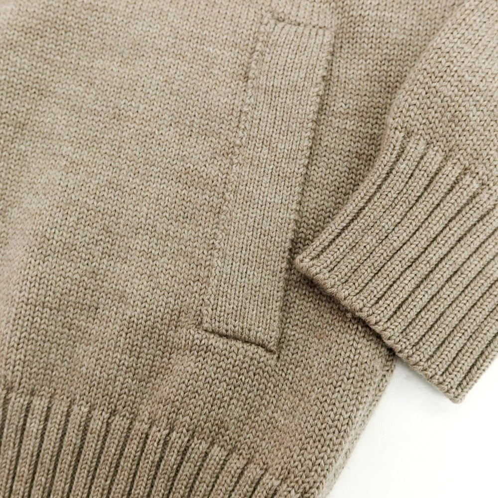 【中古】ザノーネ ZANONE CHIOTO ミドルゲージウール カーディガン ダークベージュ【 50 】【 状態ランクB 】【 メンズ 】