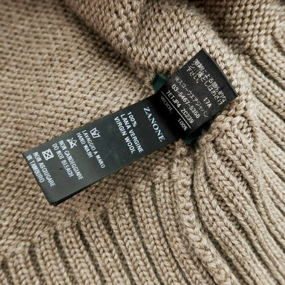 【中古】ザノーネ ZANONE CHIOTO ミドルゲージウール カーディガン ダークベージュ【 50 】【 状態ランクB 】【 メンズ 】