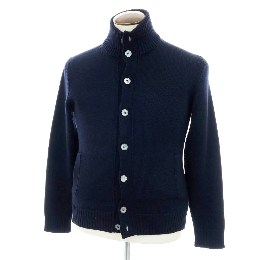 【中古】ザノーネ ZANONE CHIOTO ミドルゲージウール カーディガン ネイビー【 50 】【 状態ランクB 】【 メンズ 】