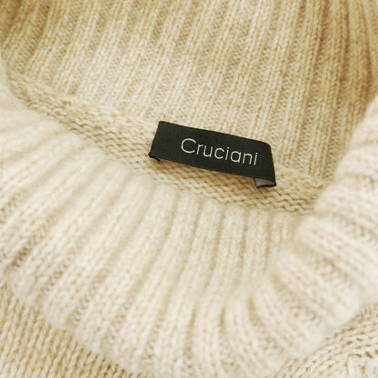 【中古】クルチアーニ CRUCIANI ミドルゲージカシミヤ タートルネックニット ベージュ【 48 】【 状態ランクC 】【 メンズ 】