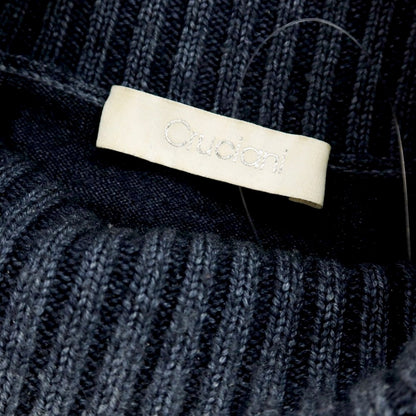 【中古】クルチアーニ CRUCIANI ウール タートルネックニット ネイビー【 50 】【 状態ランクD 】【 メンズ 】