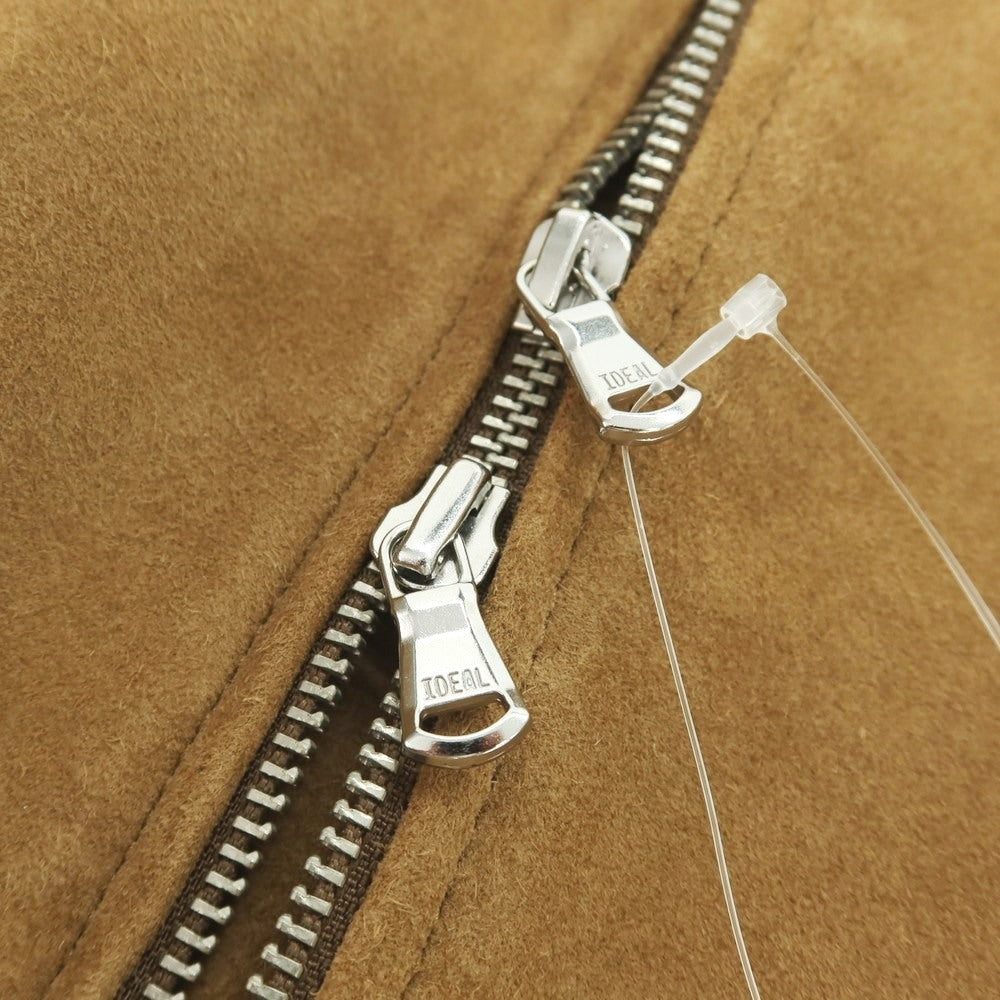 【中古】ビューティアンドユースユナイテッドアローズ BEAUTY&amp;YOUTH UNITED ARROWS ゴート スエード レザー シングルライダースジャケット キャメル【 S 】【 状態ランクC 】【 メンズ 】