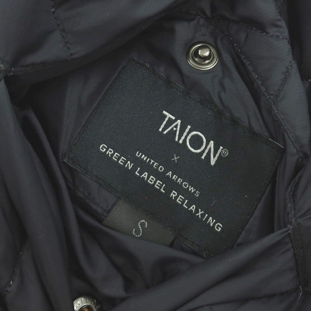 【中古】タイオン TAION GLR別注 リバーシブル パッカブル ナイロン ダウンジャケット ブラック【 S 】【 状態ランクC 】【 メンズ 】