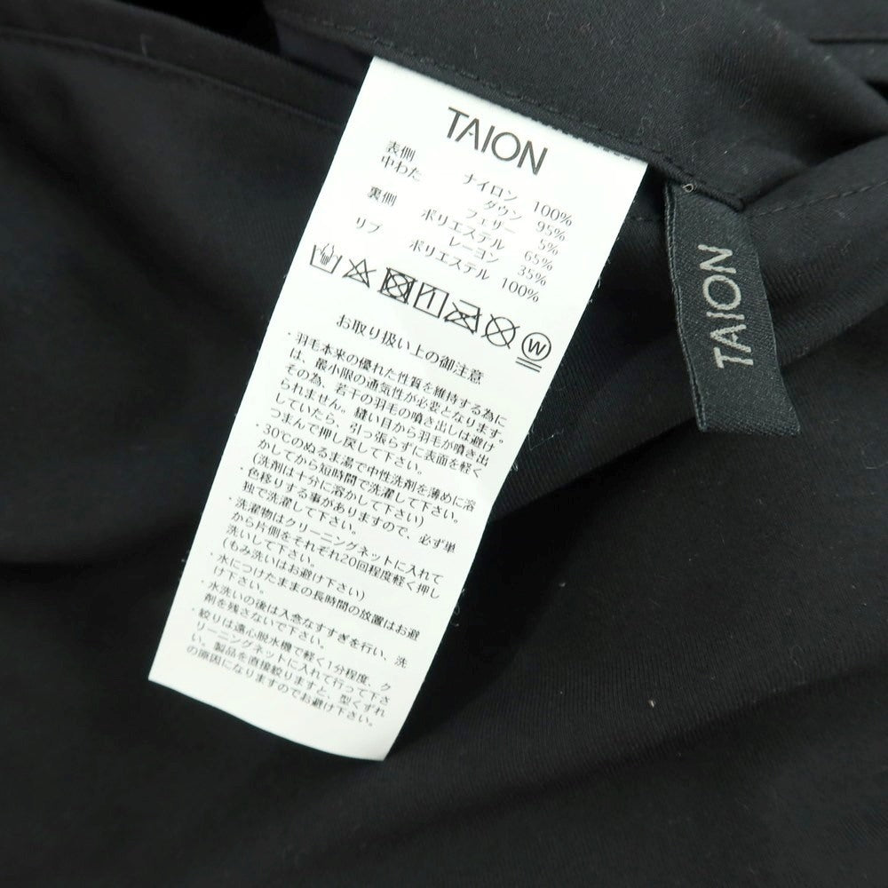 【中古】タイオン TAION GLR別注 リバーシブル パッカブル ナイロン ダウンジャケット ブラック【 S 】【 状態ランクC 】【 メンズ 】