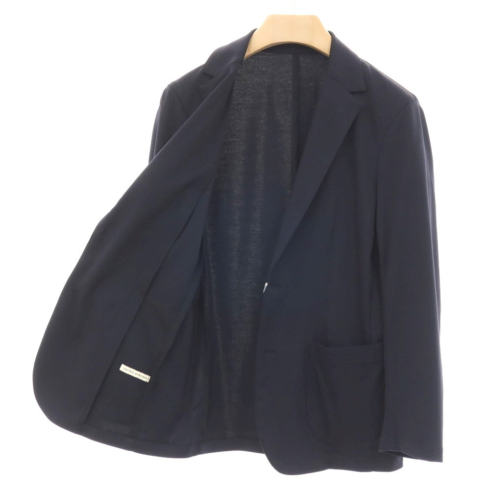 【中古】ユナイテッドアローズ UNITED ARROWS コットンポリエステル ジャージー 2B カジュアルジャケット ネイビー【 S 】【 状態ランクB 】【 メンズ 】[APD]